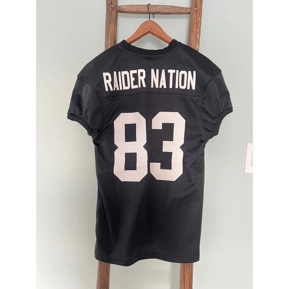 Teamwork Raider Nation Football Jersey Number 83 Black‎ Athletic Apparel